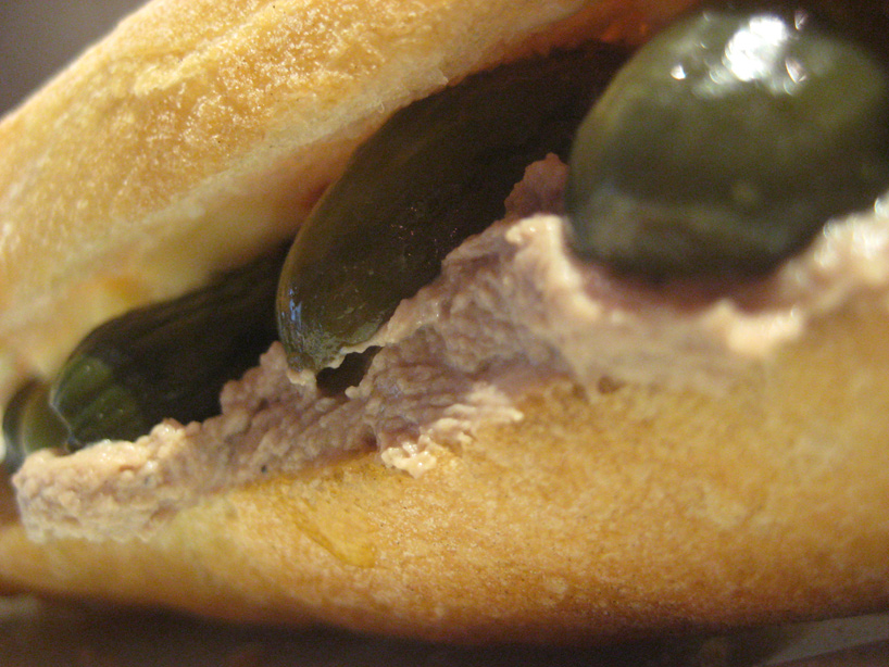 pate cornichon sandwich