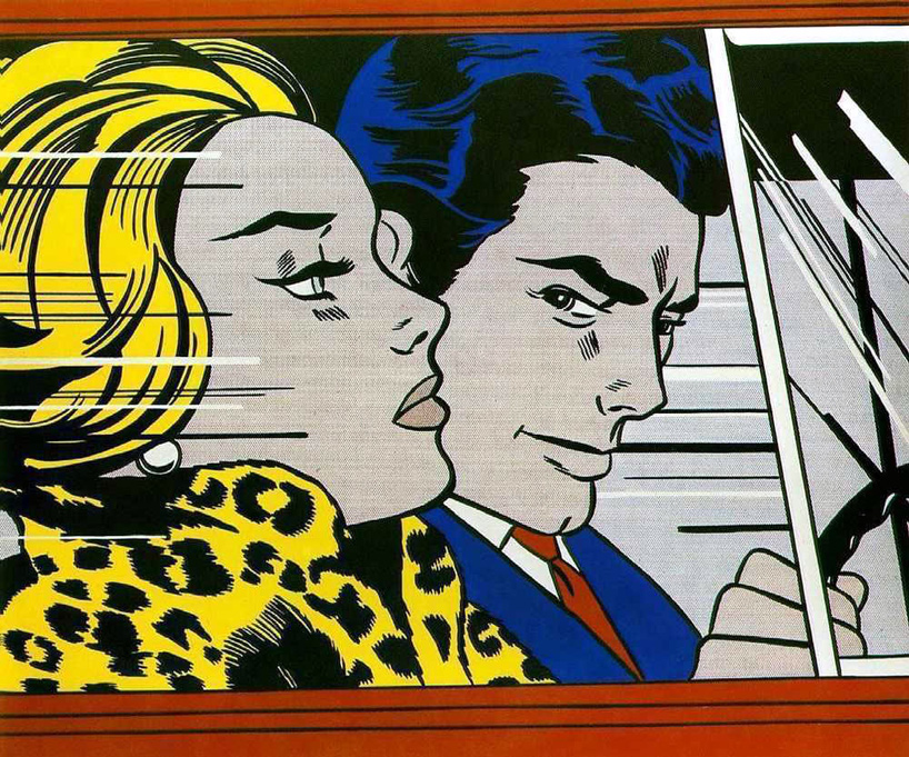 Roy Lichtenstein in the car