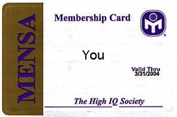 mensa card