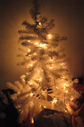 christmas tree white fake