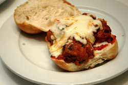 italian sausage meatball hero