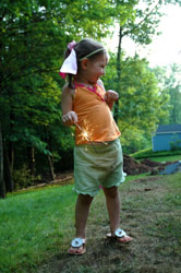 child with sparklers