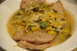 veal scaloppine lemon capers and leeks