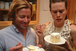 tres leches cake party meghan ledare adam