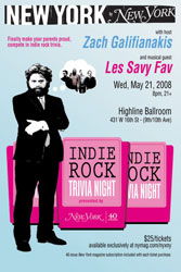 Zach Galifianakis indie rock trivia