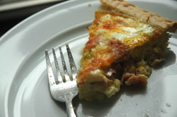 onion ham quiche