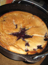 dutch oven blueberry cobbler bbq