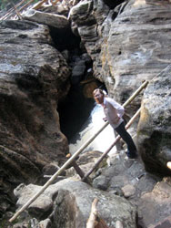 jim sanders at natural stone bridge and caves