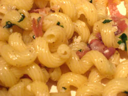 Cavatappi with Prosciutto and Parmesan