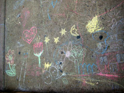 sidewalk chalk greenpoint brooklyn