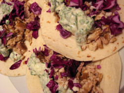 fish tacos lime cilantro crema homemade