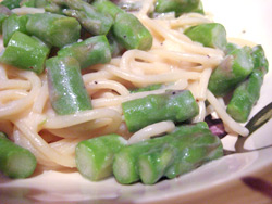 asparagus goat cheese pasta