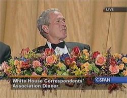 bush reaction to colbert white house correspondents